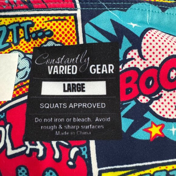 Constantly Varied Gear Knockout Comic Book Leggings Large Athletic PT-2626 - Picture 5 of 6